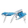 63*70*99cm Heightened Oxford Cloth Silver White Aluminum Tube Bearing 100kg Beach Chair Blue