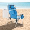 63*70*99cm Heightened Oxford Cloth Silver White Aluminum Tube Bearing 100kg Beach Chair Blue