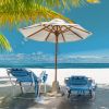 63*65*82cm Short Oxford Cloth Silver White Aluminum Tube Bearing 100kg Beach Chair Blue