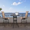 32*32*41" Outdoor Patio Cast Aluminum Round Bar Table