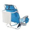 63*65*82cm Short Oxford Cloth Silver White Aluminum Tube Bearing 100kg Beach Chair Blue