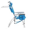 63*70*99cm Heightened Oxford Cloth Silver White Aluminum Tube Bearing 100kg Beach Chair Blue