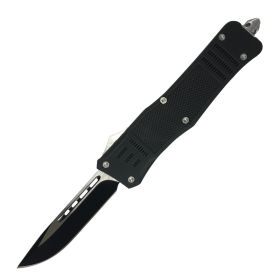 Automatic OTF Knife w/ Belt Clip (Color: Black, size: large)