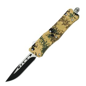 Automatic OTF Knife w/ Belt Clip (Color: Carbon Fiber, size: small)