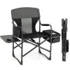 Folding Camping Directors Chair with Cooler Bag and Side Table