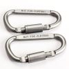 Aluminum D-Ring Locking Carabiner Light but Strong NOT for Climbing(Pack of 10)