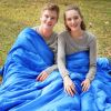 Traving Camping Portable Double Person Waterproof Sleeping Bag W/ 2 Pillows