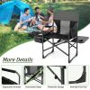 Folding Camping Directors Chair with Cooler Bag and Side Table