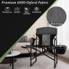 Folding Camping Directors Chair with Cooler Bag and Side Table