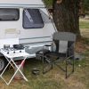 Folding Camping Directors Chair with Cooler Bag and Side Table